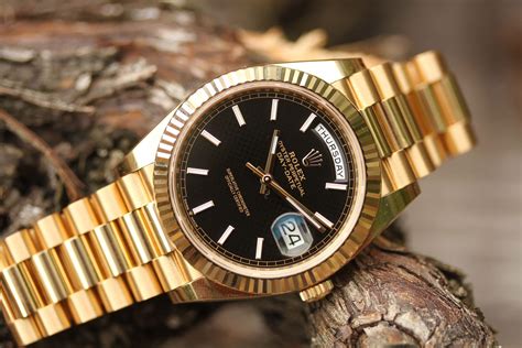 rolex day date president black dial|Rolex Day-Date 40 228238.